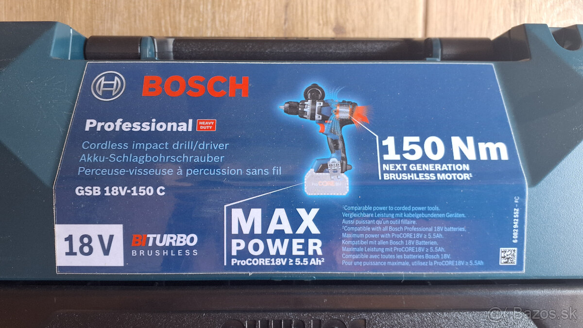 Priklepovy vrtaci skrutkovac Bosch GSB 18V-150 C