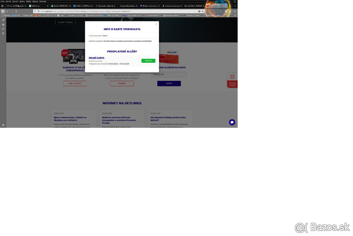 Predám CAM modul 803 SKYLINK