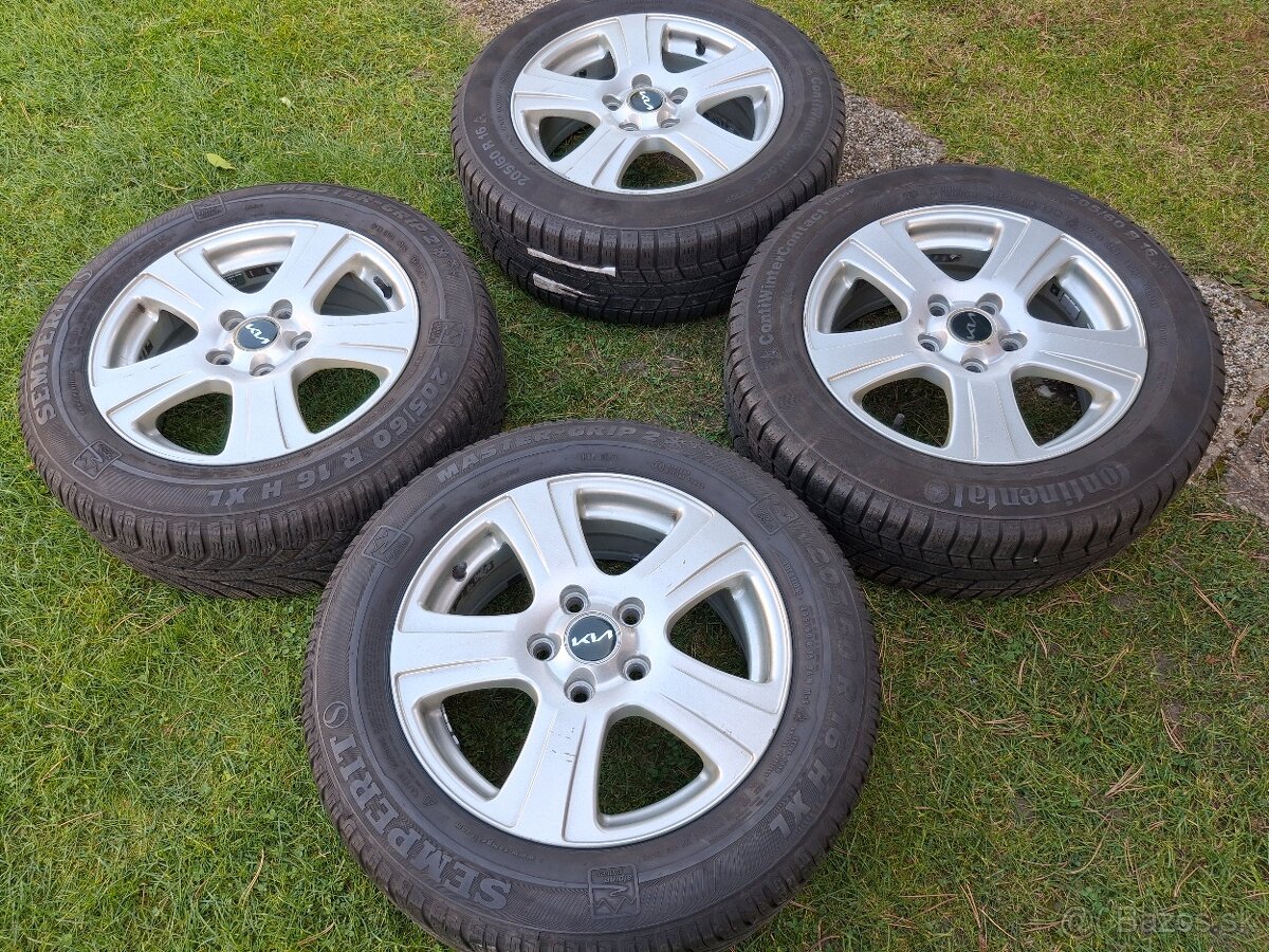 16" ALU 5x 114,3 /KIA,HYUNDAI,../ + 205/60 r16 7mm