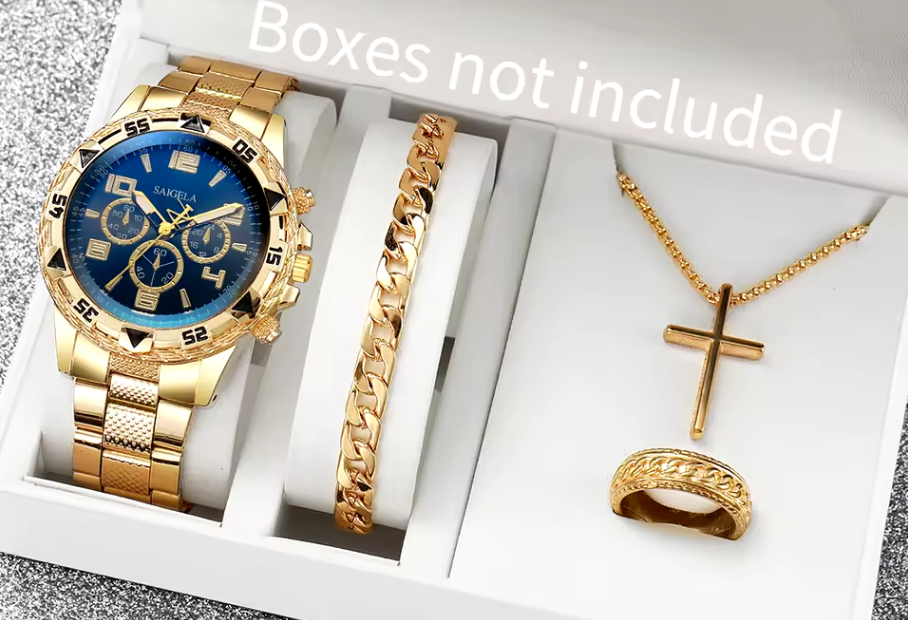 (IHNEĎ) Pánsky SET s prsteňom, modrý