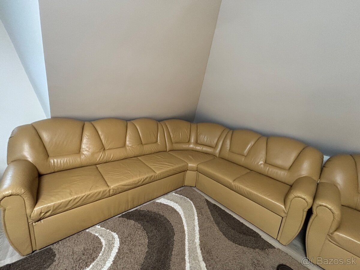 Kožena sedacia suprava fotelkou