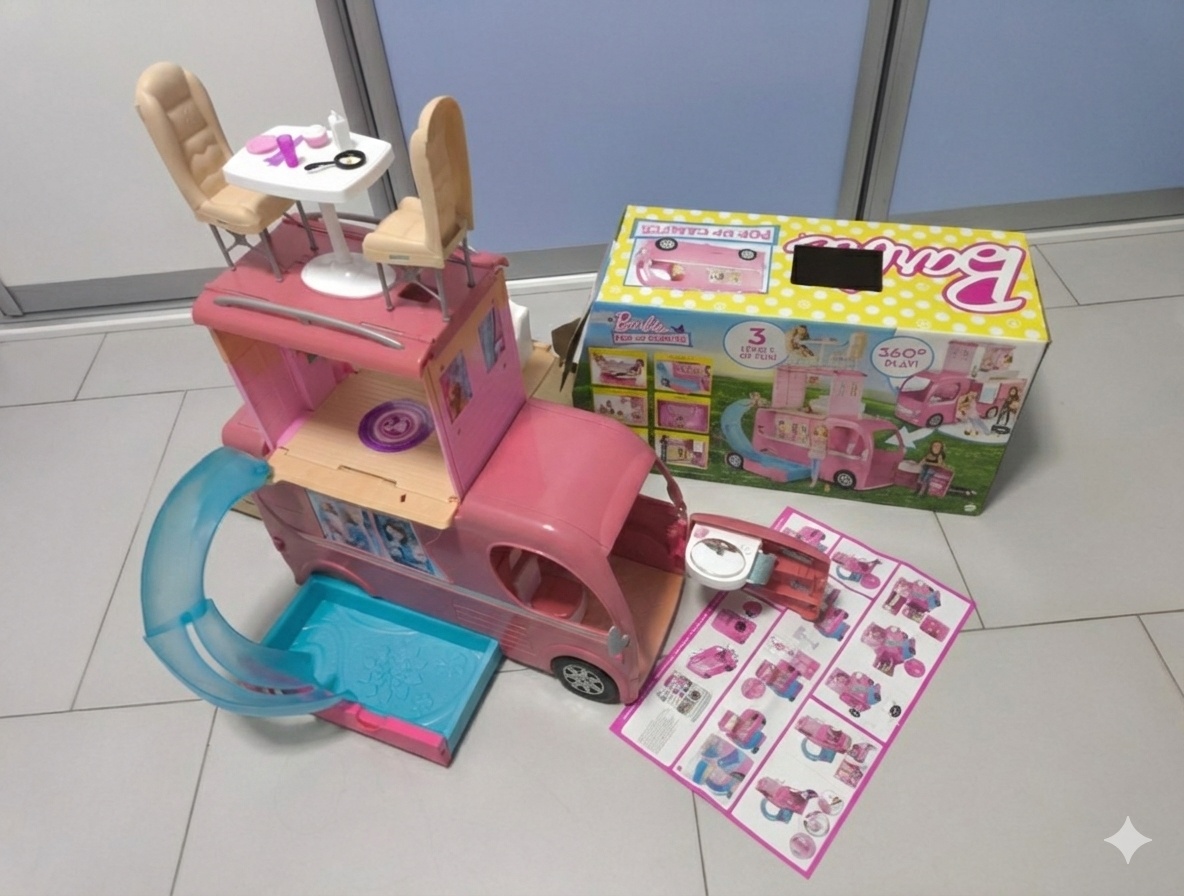 Predám rozkladací Barbie Karavan s bazénom