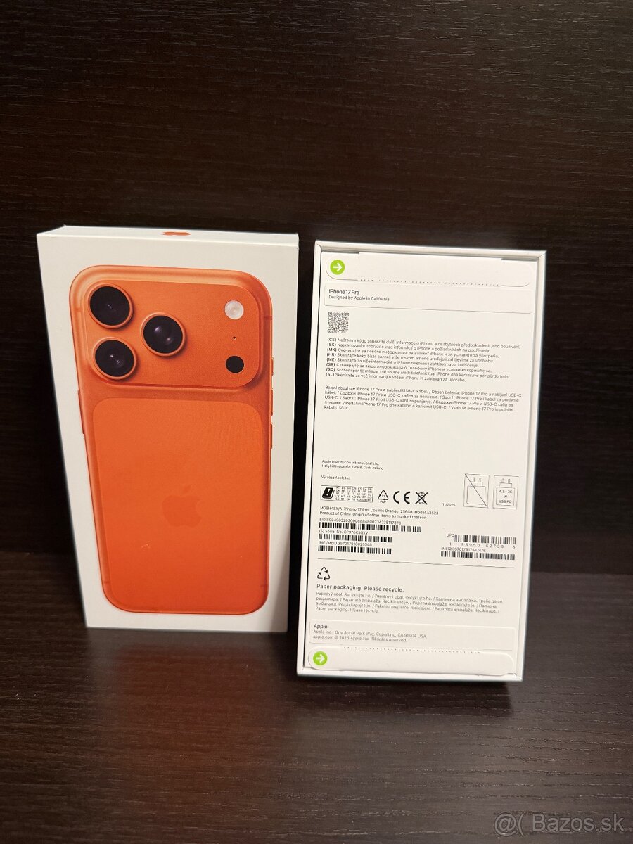 Predám APPLE IPHONE 17 PRO 256GB COSMIC ORANGE