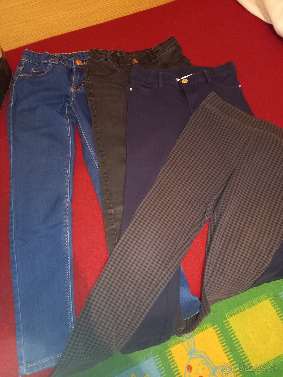 Dievčenské rifle + elasťáky veľ.140