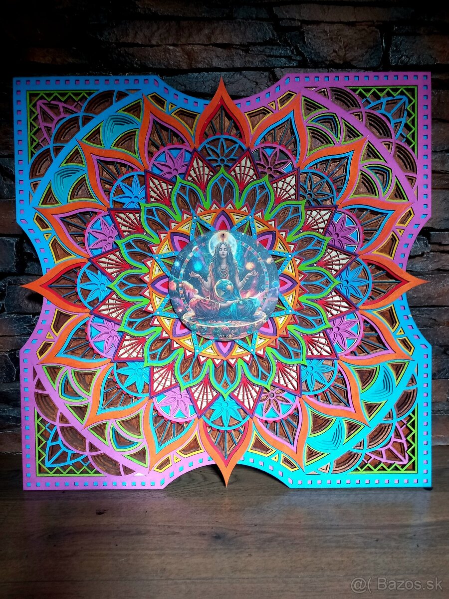obraz - 5 vrstvová drevená mandala