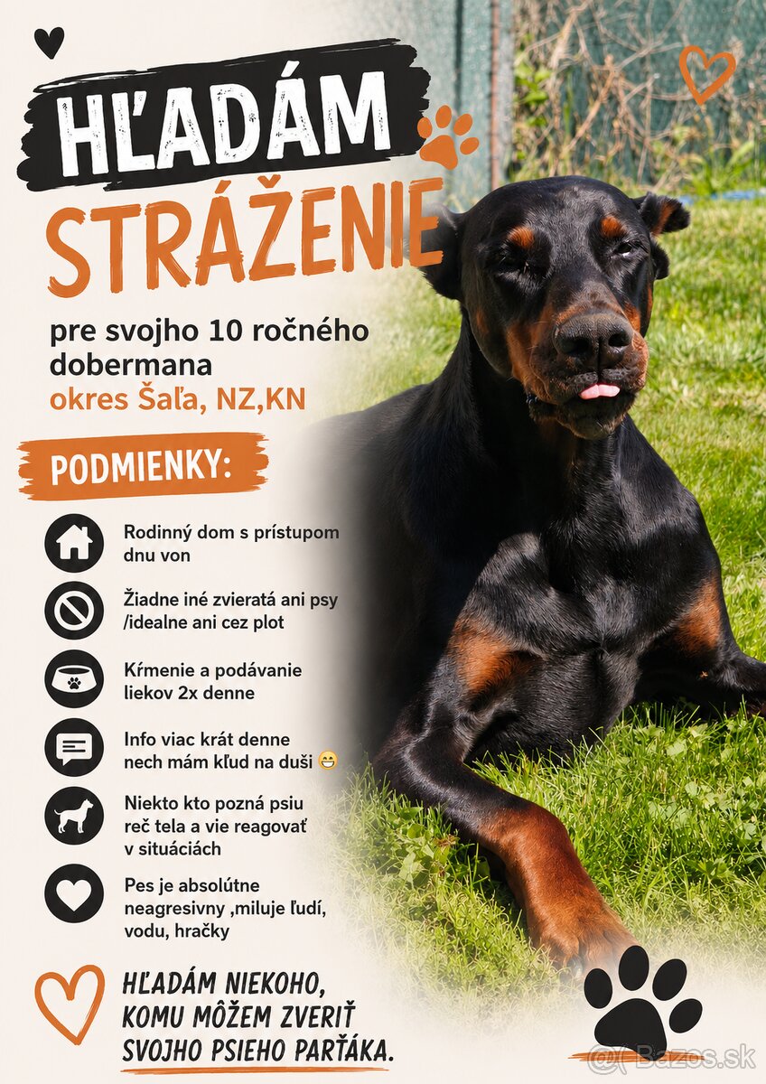 Hľadám stráženie pre môjho psíka