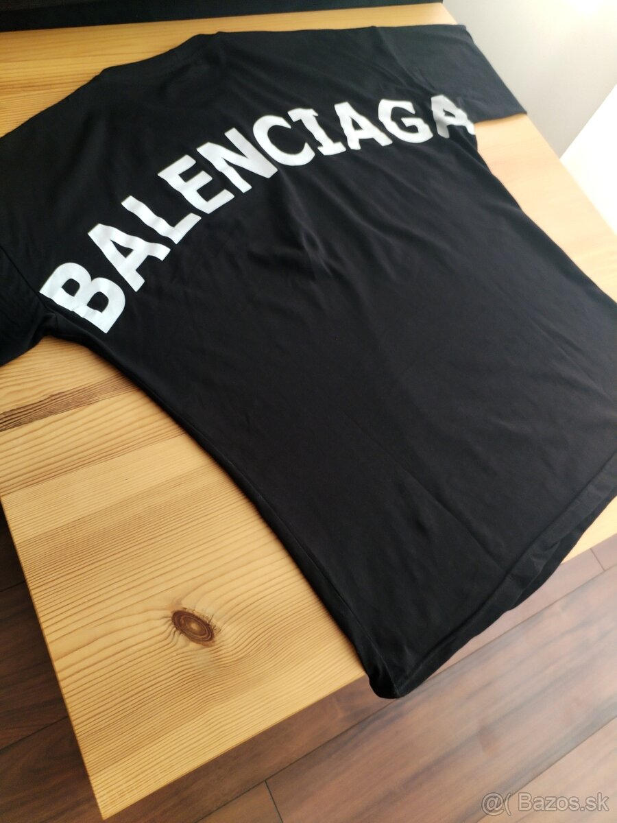 Tricko Balenciaga over size cierne
