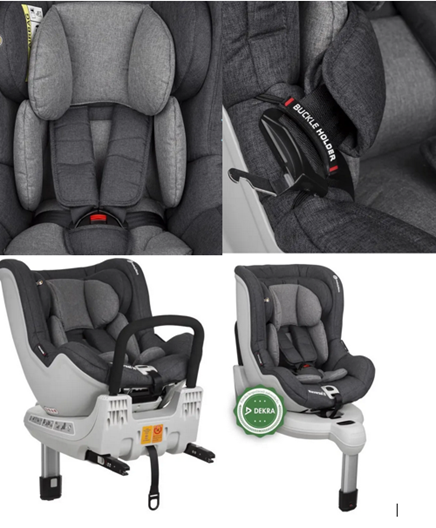 PETITE&MARS Autosedačka Reversal II (0-18 kg) Isofix – Grey