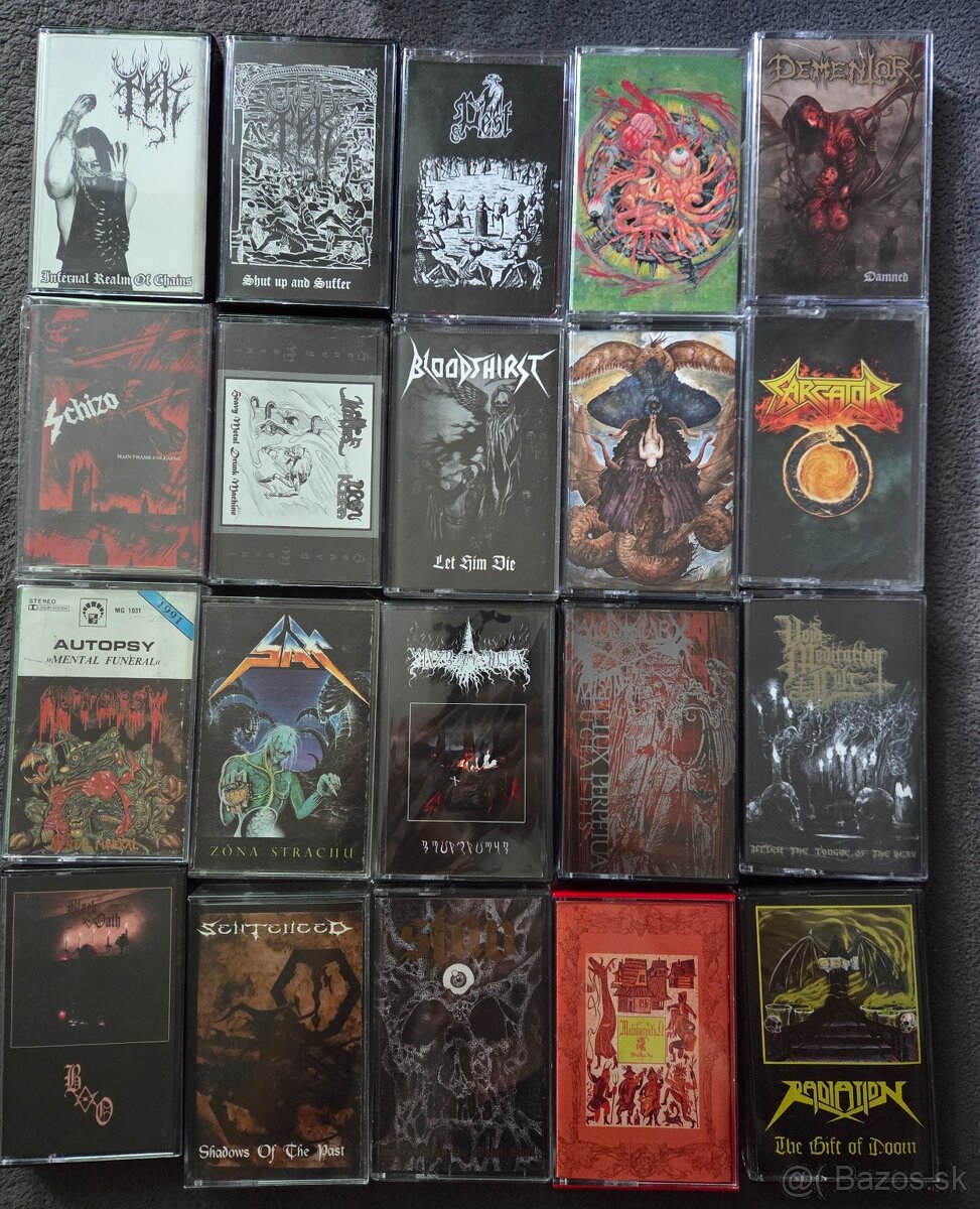 Kazety thrash death black metal