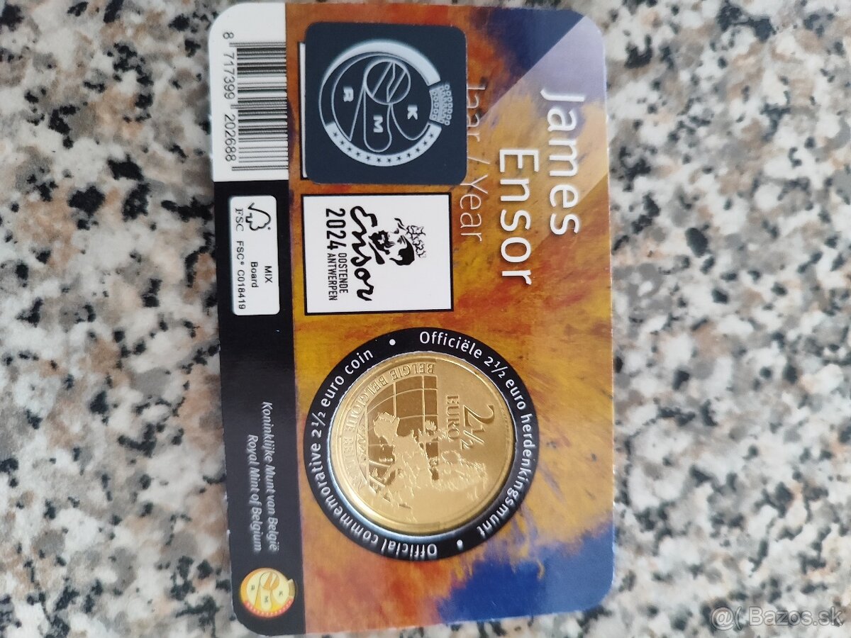 2 1/2€ Belgicko 2024 Ensor+NFT