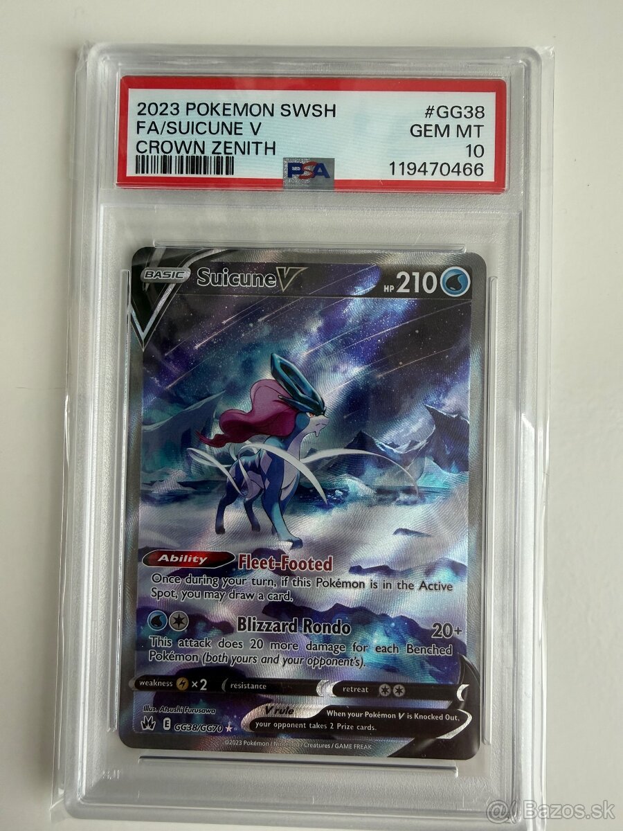 Pokemon Suicune gg38 PSA10