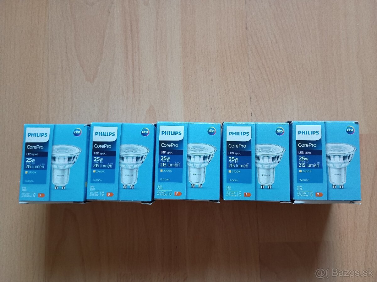 Žiarovky Philips bodové GU10