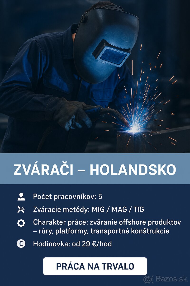 Hľadáme skúsených zváračov