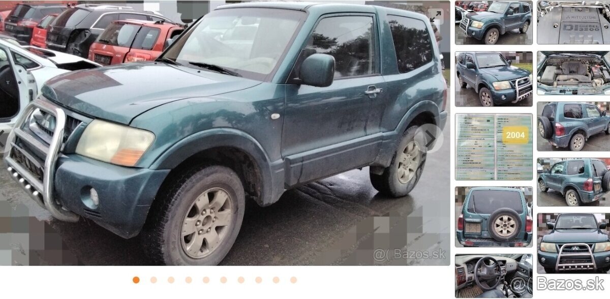 Mitsubishi Pajero 3.2 DI-D 2004 predám TRYSKY, ČERPADLO