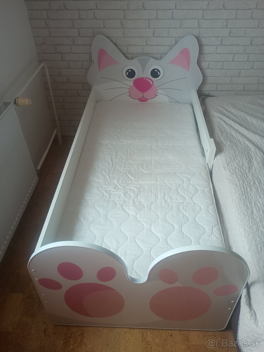 Detská posteľ 160x80 mačka