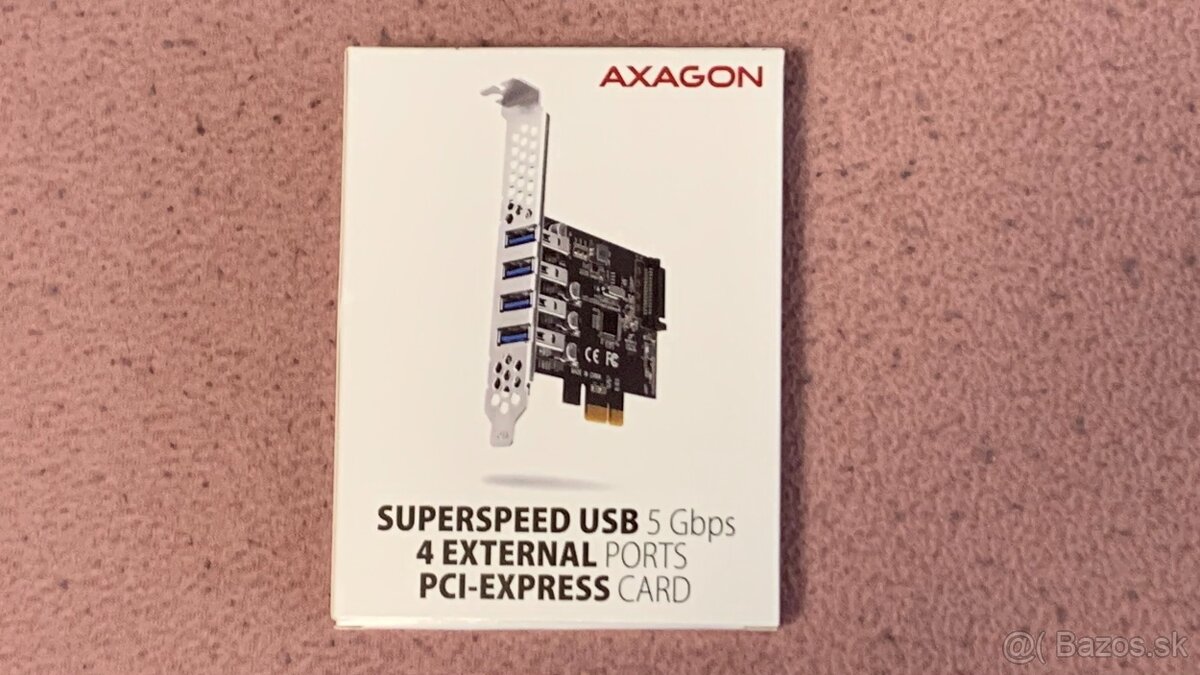 PCI express card with 4 external USB