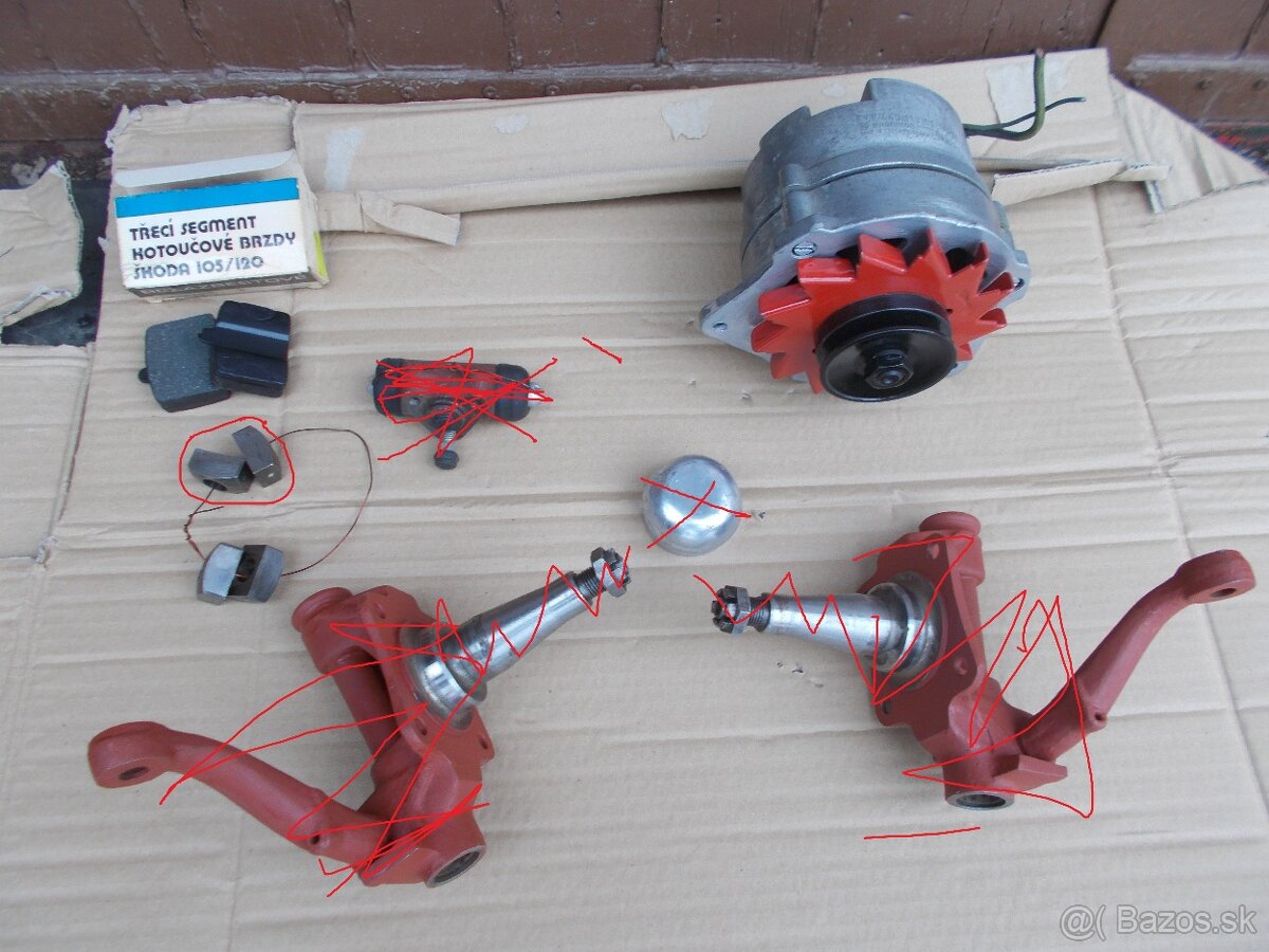 Predam pre skoda 100-120 Alternator blok motora novy vyfuk