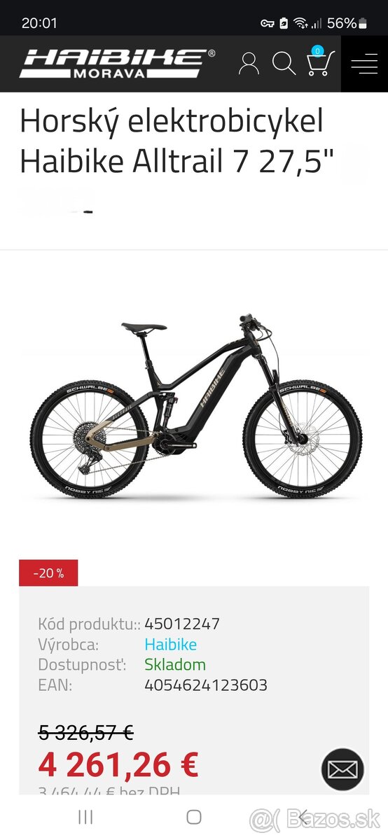 Haibike Alltrail 7 mozna aj vymena za lacnejsi a doplatok