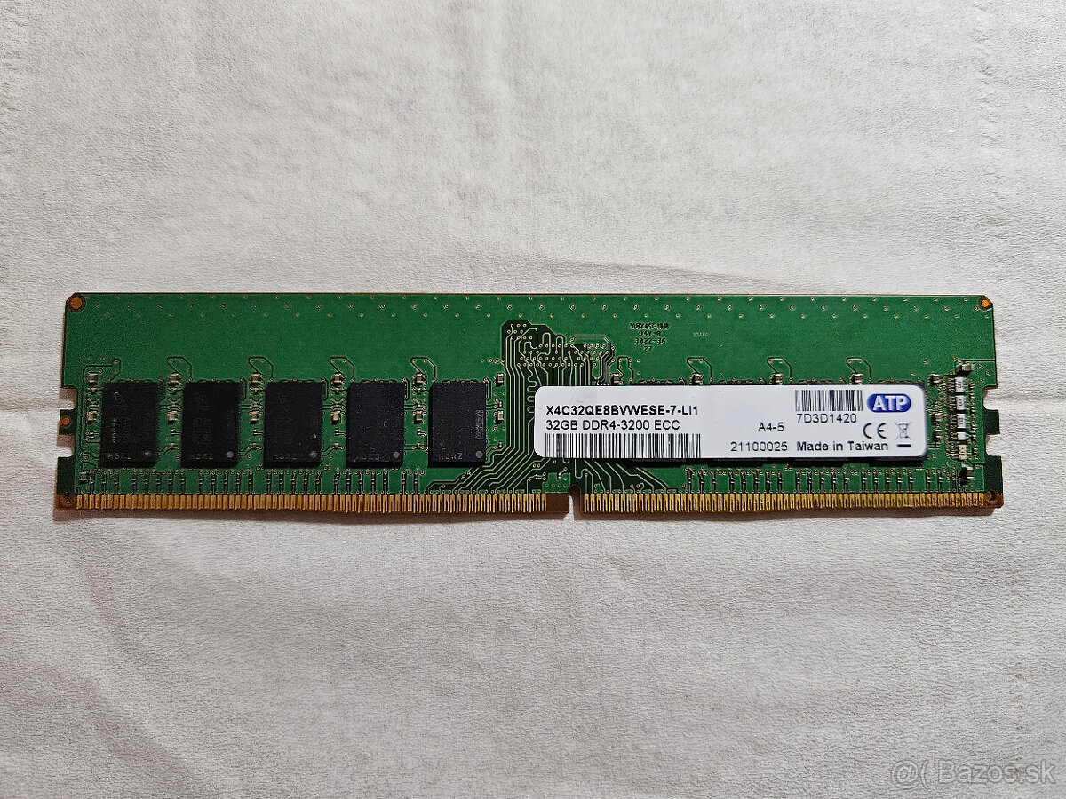 ATP 64GB (2x32GB) DDR4 3200MHz UDIMM ECC RAM