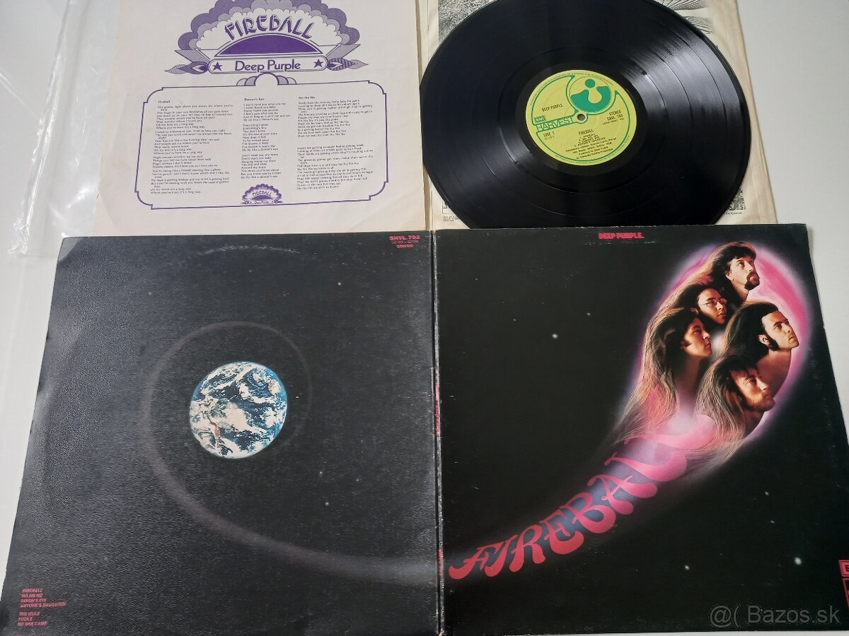 DEEP PURPLE “Fireball” /Harvest 1972/ orig “rastrovany” rozk