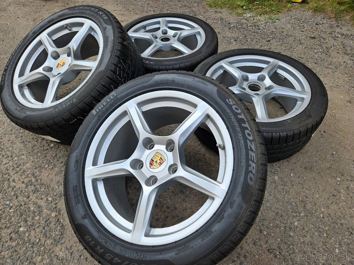 Originální alu kola Porsche 5x130 + Pirelli pneu 18" Prodám