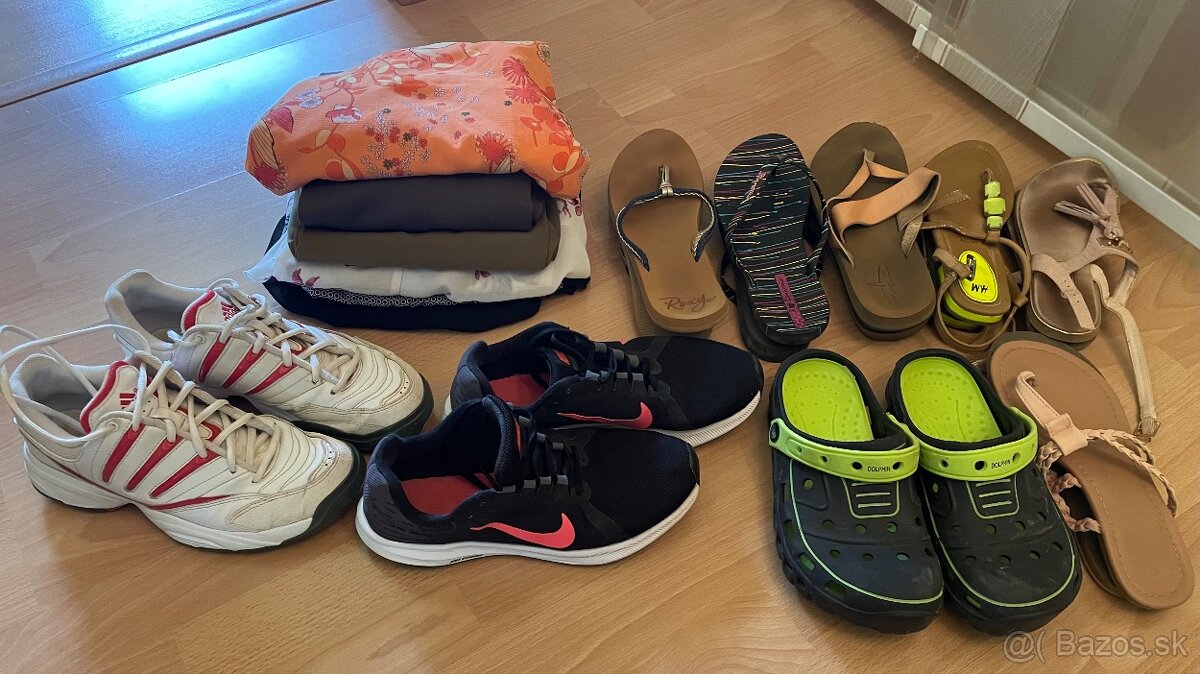 Balik- tenisky adidas, nike, slapky a saty