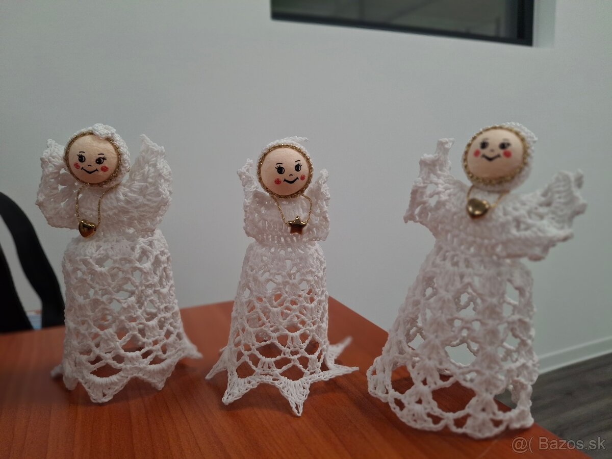 Háčkovaný anjel 12cm