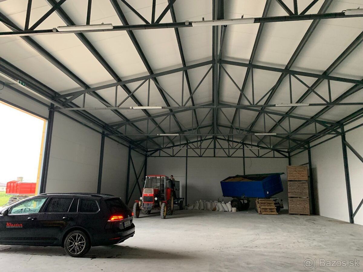 OCEĽOVÁ KONŠTRUKCIA HALY - MONTOVANÁ HALA 15x24x6m