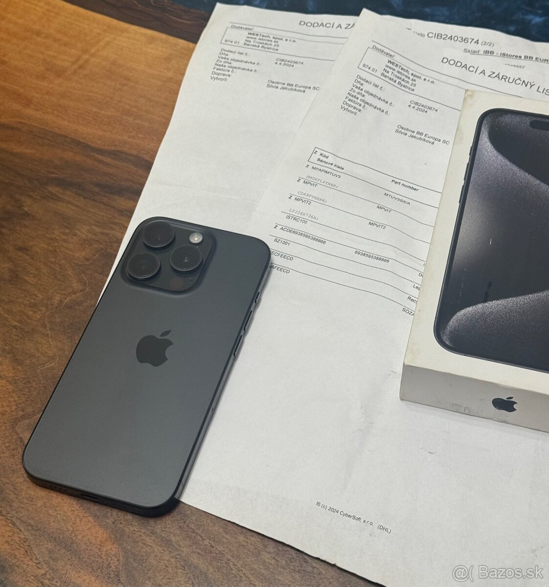 iPhone 15 Pro 128gb Black Záruka iStores