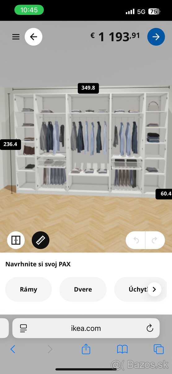 Rozmerná moderná skriňa z IKEA