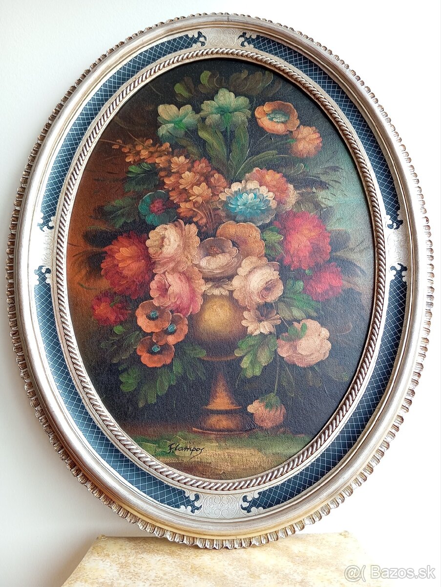 Florencia Campos - luxusný oválny obraz 87x67