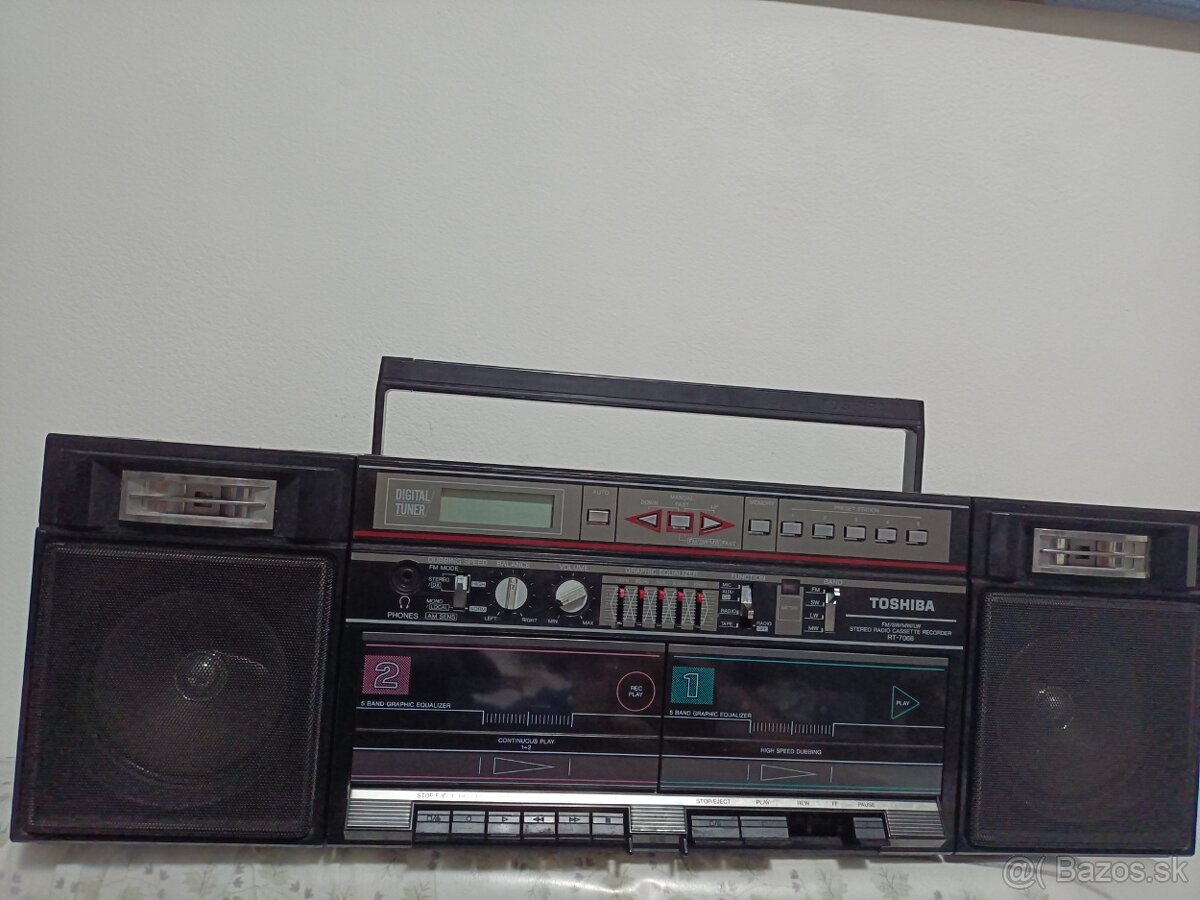 Toshiba RT 7066 radiomagnetofon retro 2 kazeťák