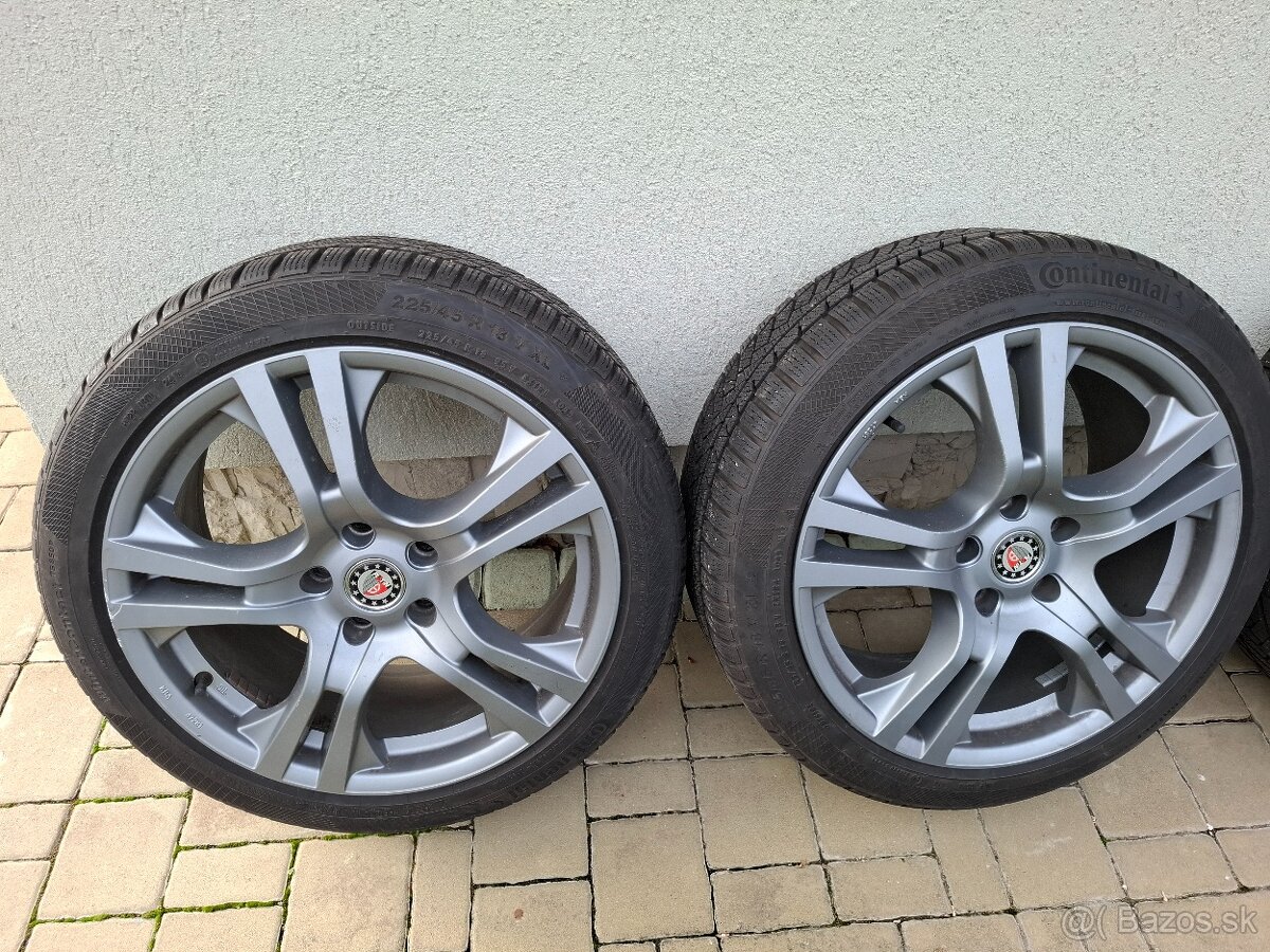 18"ELEKTRONY, ROZTEC 5x114.3,ZIMNE PNEU 225/45R18