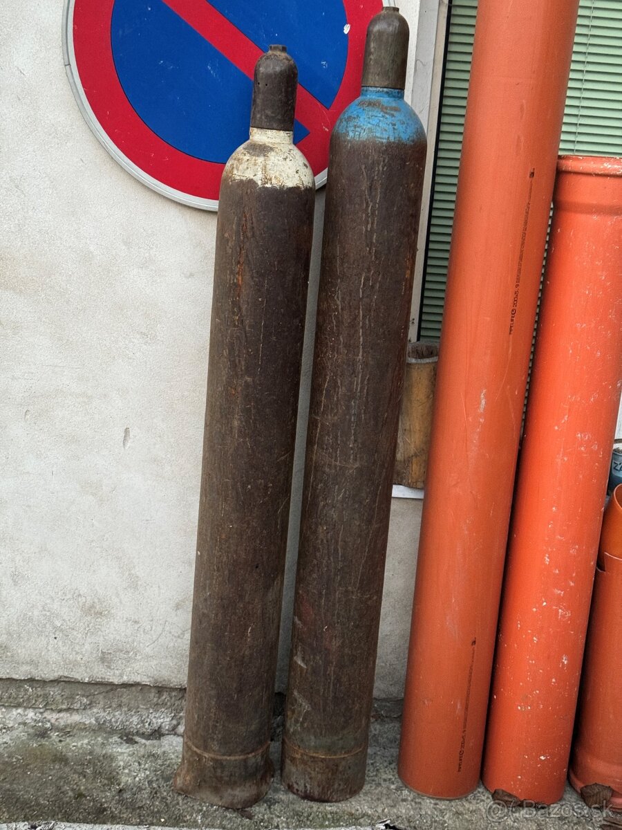 Fľaše plyn kyslík + horáky