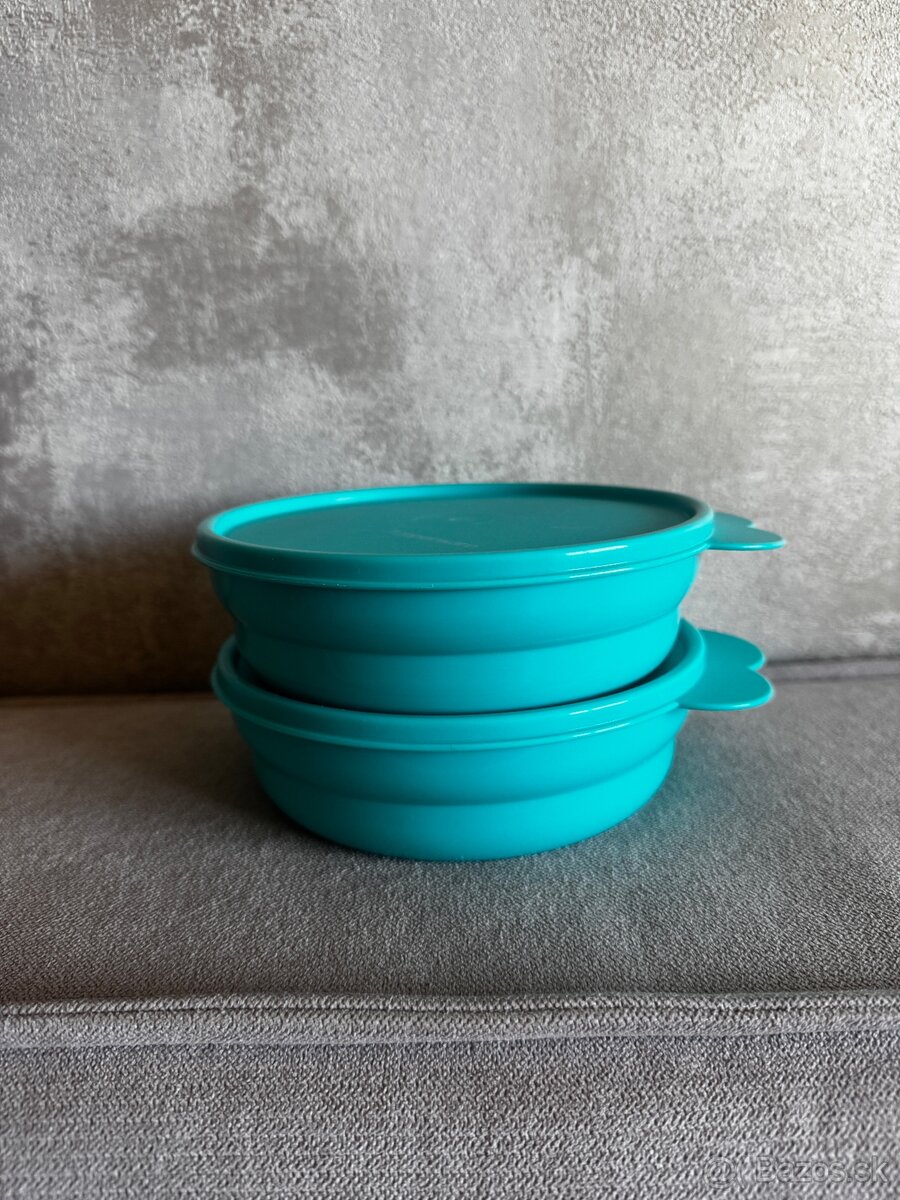 tupperware – 2× tyrkysová miska | úplne nové