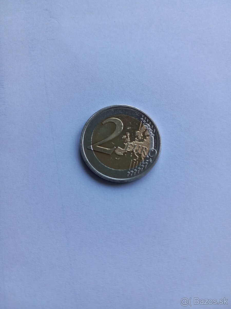 2 eurová minca Slovenija France Prešeren