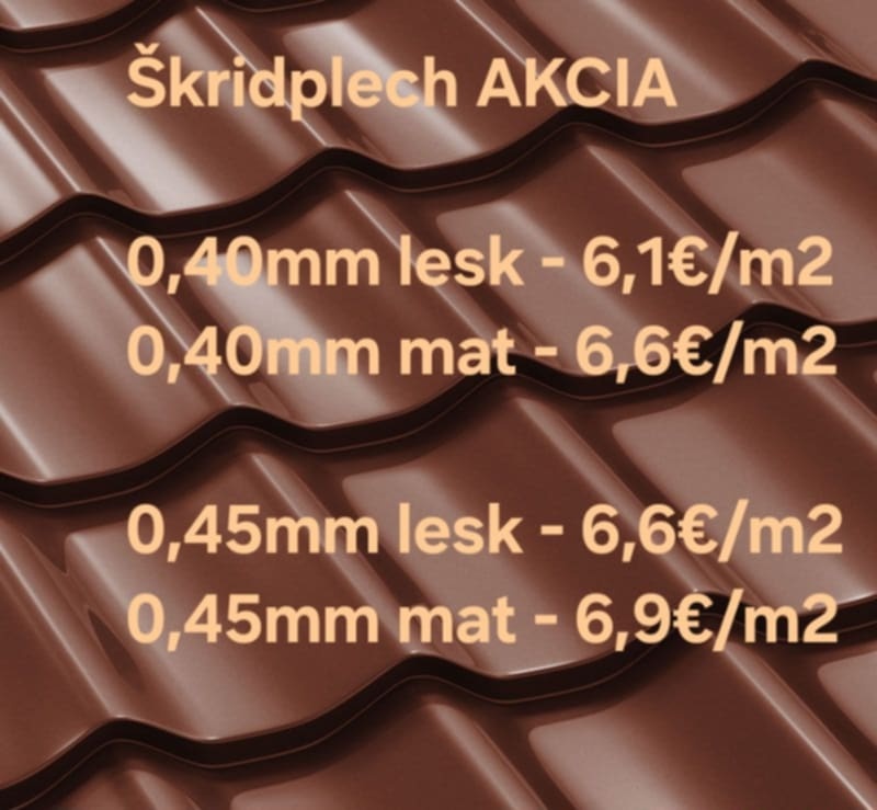 Škridplech - od 6,10€/m2 - NAJNIZSIA CENA NA TRHU
