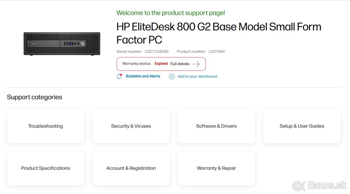 HP Elitedesk 800 G2 SFF, I5-6600, 16GB RAM