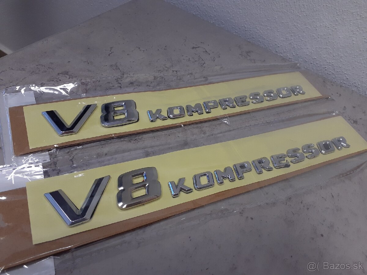 Logo znak Mercedes V8 Kompressor