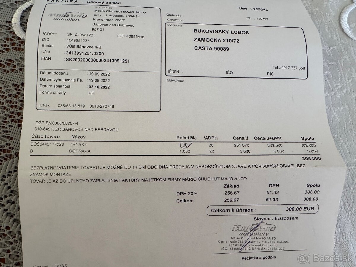 Predám vstrekovače novy žiaden repas A6 A7 3.0bitdi