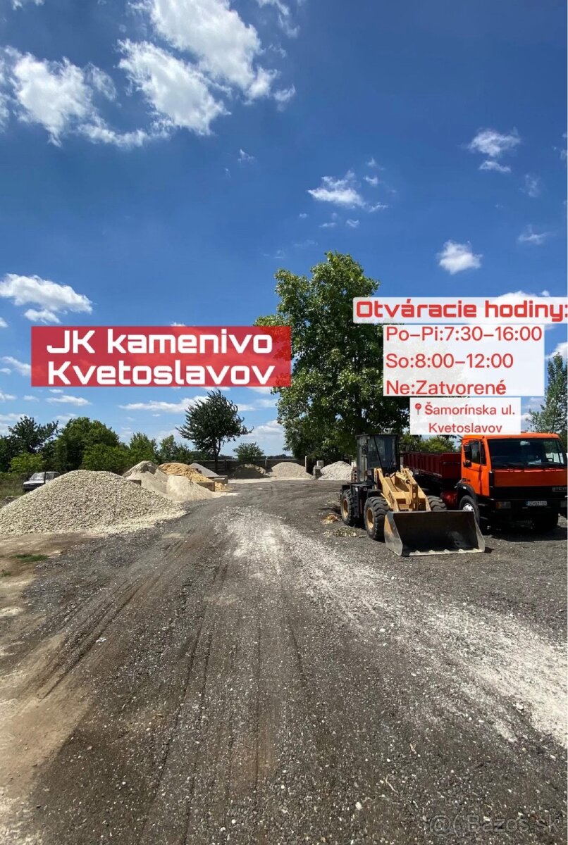 Štrk piesok Makadam zemina