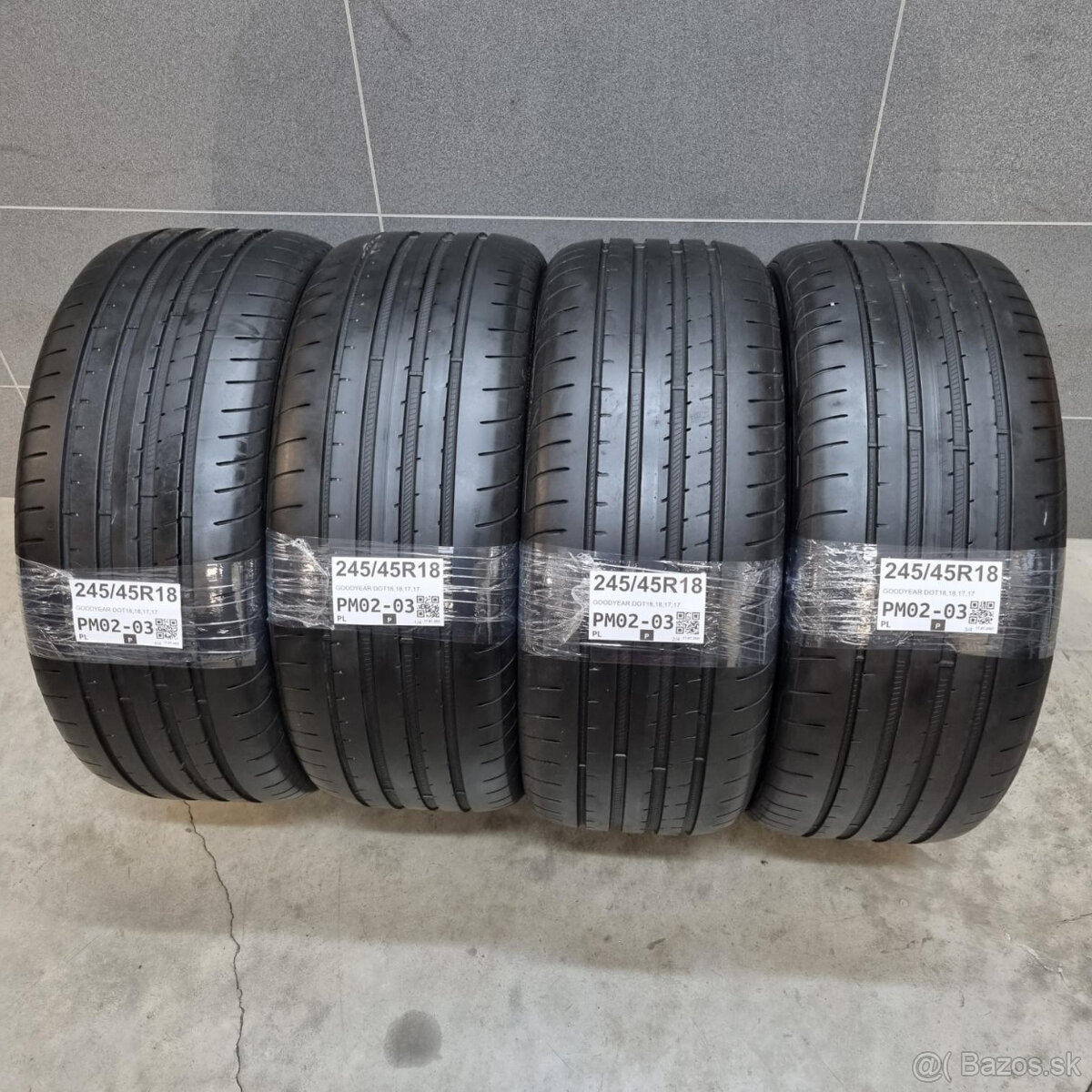 Letné pneumatiky 245/45R18 GOODYEAR DOT18/17
