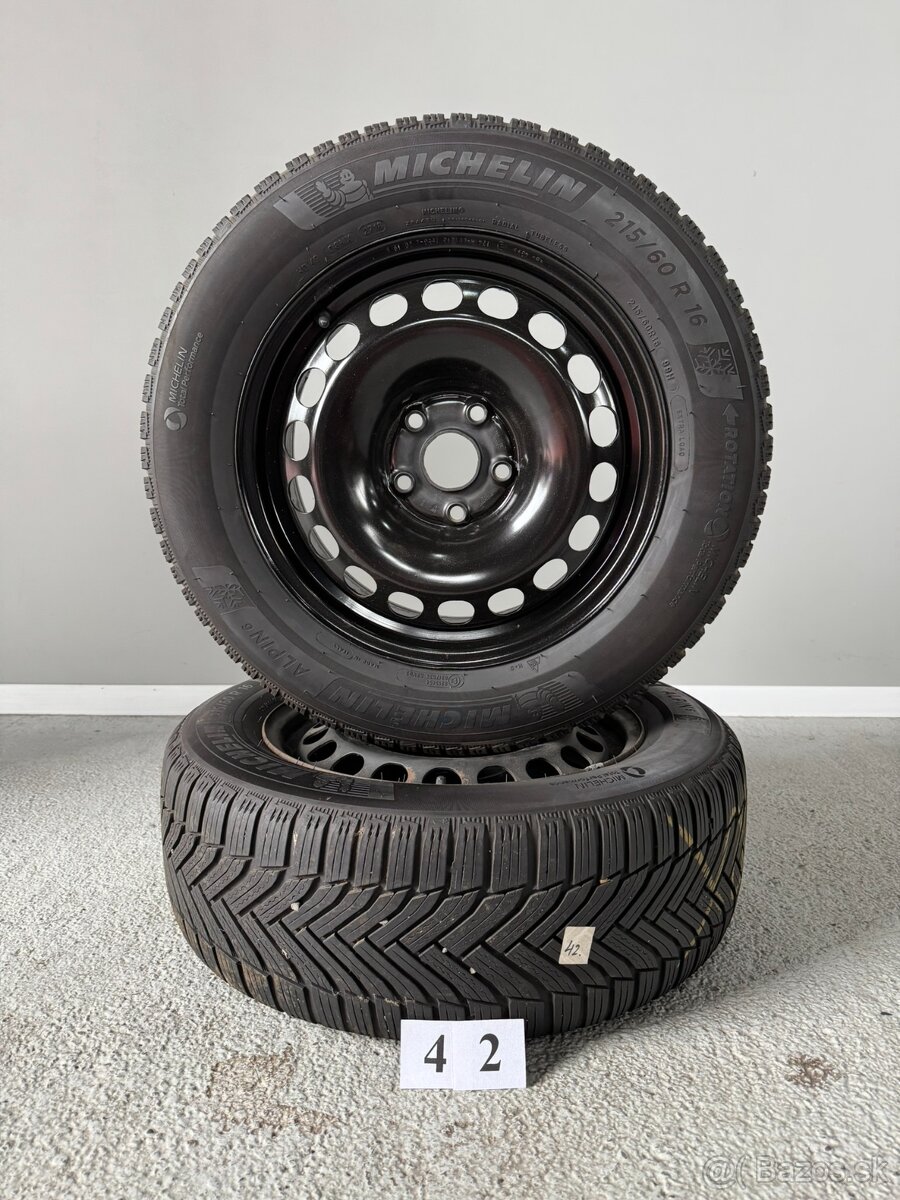 Michelin Alpin 6, 215/60 R16, 2x zimné 5x112
