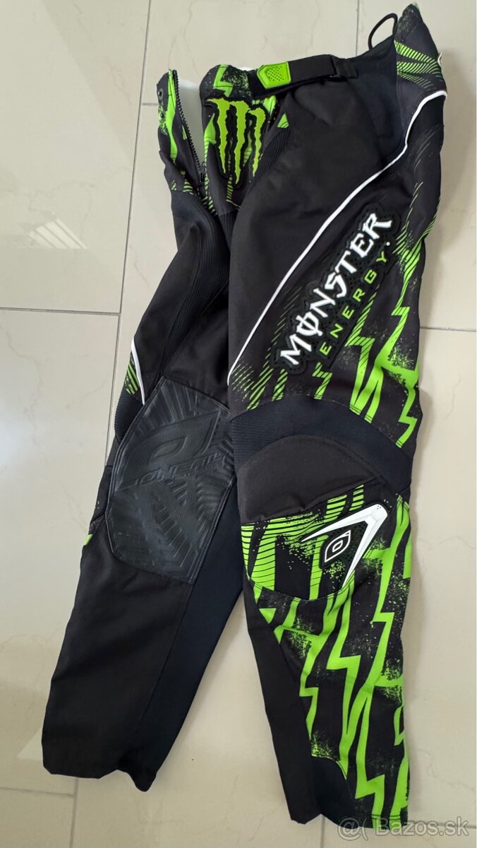 Motokros nohavice, vel 30, ako nové Monster Energy