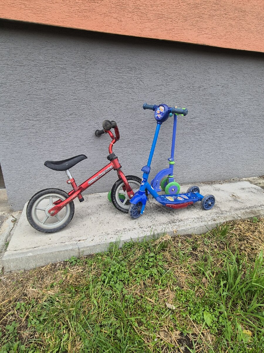 Odrážadlo a kolobežky