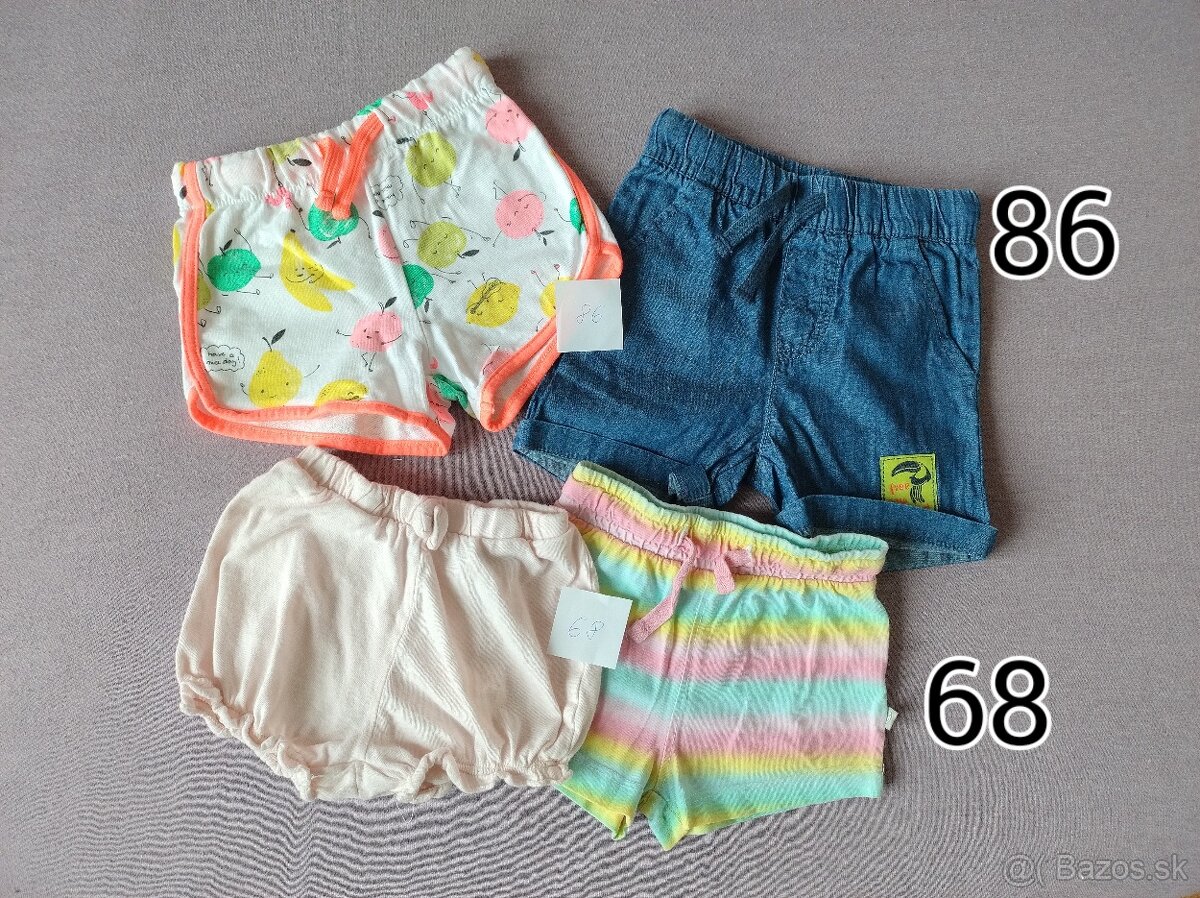 Detské/ dojčenské kratasy, dupačky, polodupačky, tepláky, le