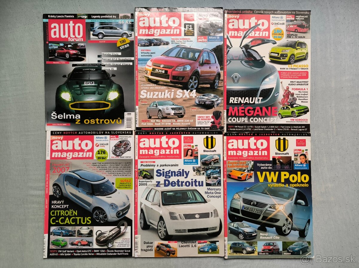 Staršie časopisy o autách