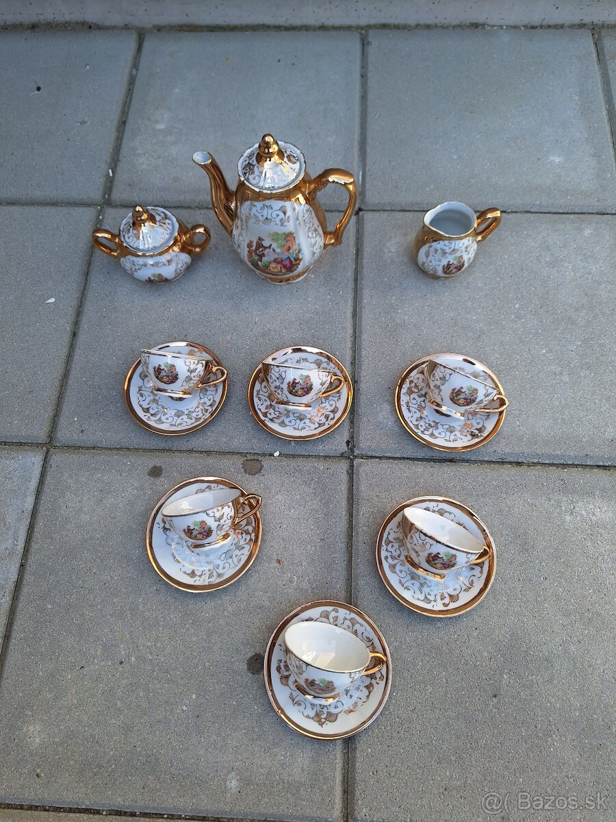 Starozitna porcelanova čajová supravu