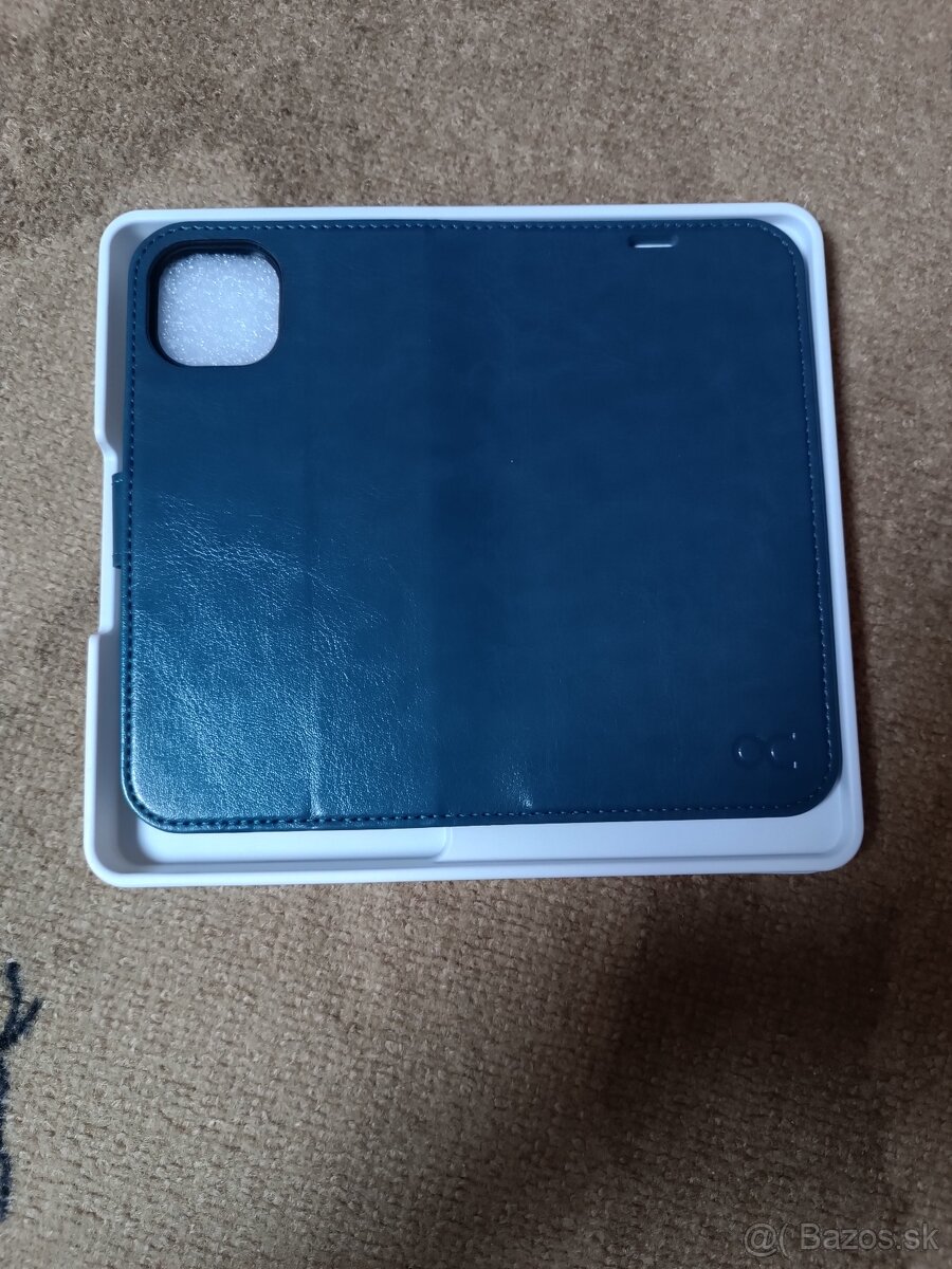 Nové kožené púzdro iphone 13 tmavo zelená