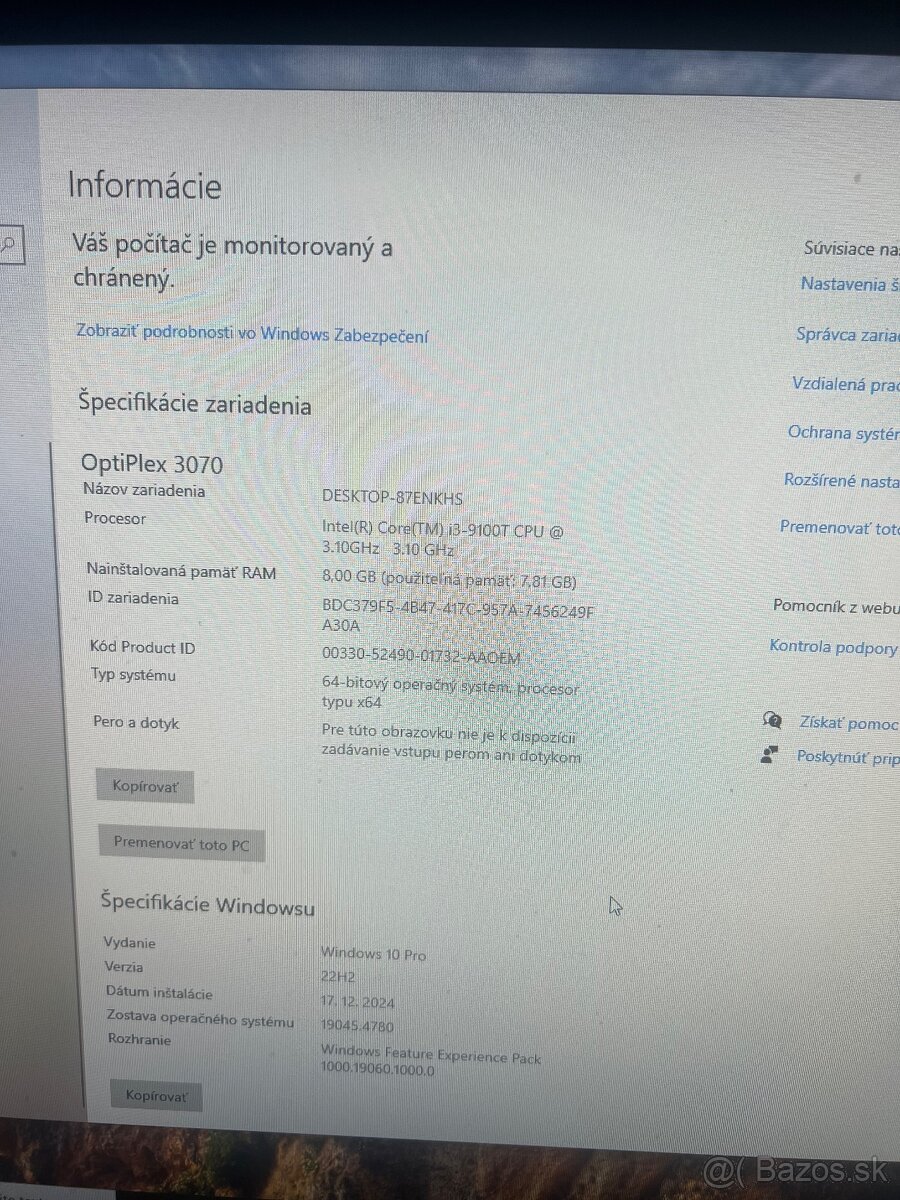 Počítač OptiPlex 3070 Micro